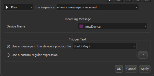 Message trigger