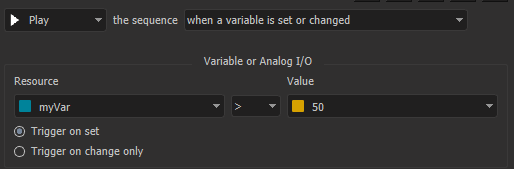 Variable trigger