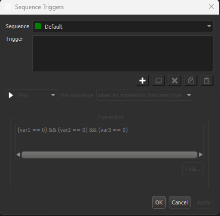Empty Triggers Window